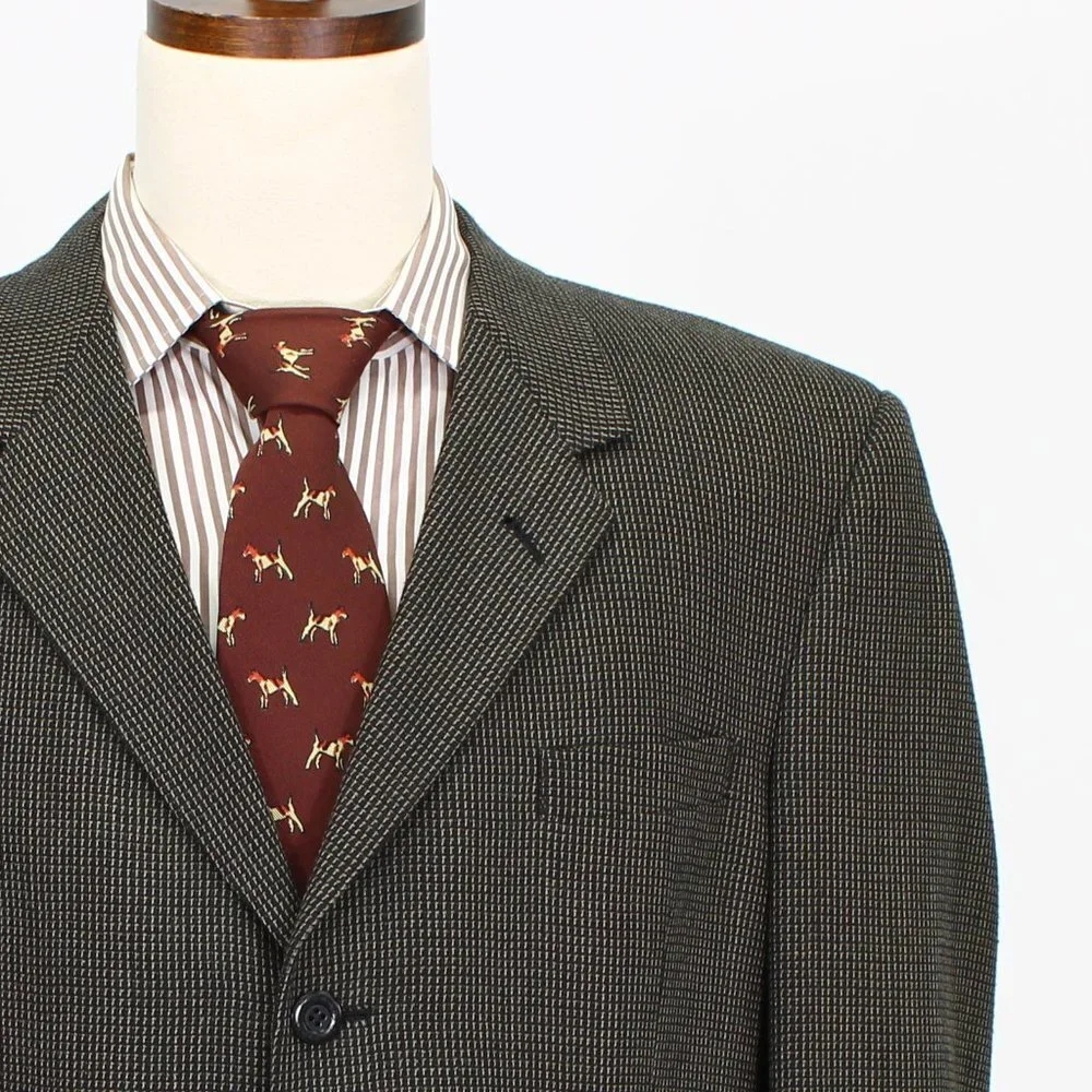 Kenneth Cole 42L Brown Solid 3-Button Sport Coat Blazer Jacket B948
